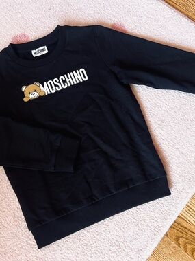 Moschino Black Kids Sweatshirt with Bear Logo
